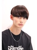 ナチュラルマッシュ黒髪サラサラ刈り上げ韓国ツーブロック爽やか