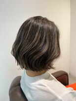 ロエ 平尾山荘(loe)&nbsp;【地毛ハイライト】×大人ボブ