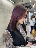 ソルトウォーター(SALT WATER)&nbsp;ボルドーカラー　ブリーチあり　代官山　恵比寿