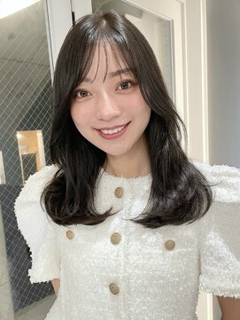 トイ(TOI) 韓国風ミディアムレイヤーカット/グレージュ/シースルーバング