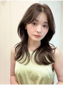 美髪レイヤーカット/顔まわりレイヤー/くびれミディアムレイヤー
