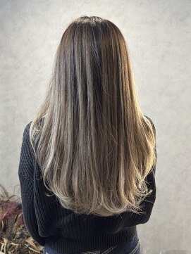 ラック(LUCK) バレイヤージュ/船橋/くすみベージュ/細めハイライト