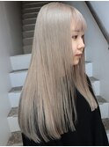 ミルクティーマットベージュケアブリーチ佐藤　ホワイトベージュ