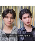 小久保styleフェザーパーマフェザーショートグレーエンドカラー