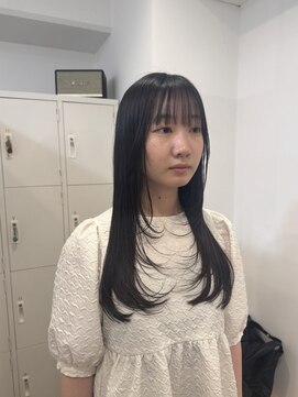 エイチ 梅田(H) レイヤーカットシースルーマッシュハイライトアンブレラカラー