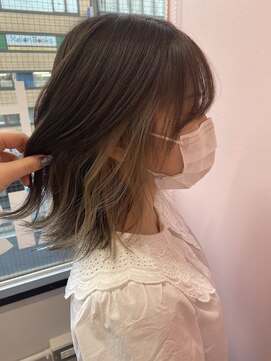 ロビン 反町横浜店(robin) シアベージュ×ミルクティーベージュインナーカラー反町美容室