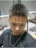 MEN'S/アップバングショート×フェード/短髪/黒髪