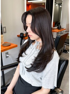 レブ 三条河原町(Reb,) レイヤー/水光肌カラーレイヤーカット/顔周りカット