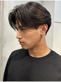 メンズ/センターパート/ニュアンスパーマ/シースルーマッシュ