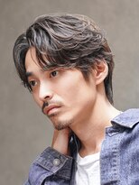 メンズヘアセンス 渋谷(MEN'S HAIR SENSE)&nbsp;フェザーパーマ/センターパート/ニュアンスパーマ/メンズ/眉毛