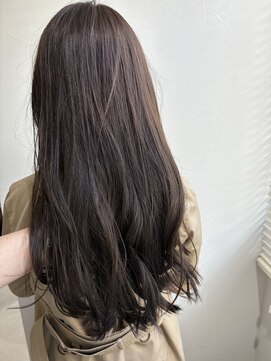 アンド グラフ(& Graph.) シアベージュアディクシーカラーロングブラウン