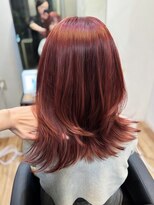 シエルバイアフロート(ciel by afloat)&nbsp;ブリーチなしダブルカラー／チェリーレッド／くびれヘア