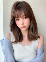 エイミーバイアフロートザガーデン 浦和店(amie by afloat the garden)&nbsp;大人かわいい外ハネセミロング × ミルクティーベージュ【浦和】