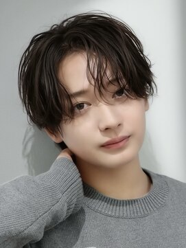 オーシャントーキョー 大阪(OCEAN TOKYO) ワックスなしツーブロックメンズセンターパートニュアンスパーマ