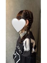 ラパニエ 博多(La panier) 編み込みリボンツイン
