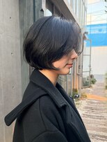 サン 白金台(SUN)&nbsp;黒髪毛流れレイヤーボブ白金目黒