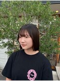 まとまりのある艶髪ストレートボブ♪