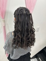 ベルグロー 北新地(BELLEGROW)&nbsp;編みカチュ・ツイン立体リボン｜梅田・北新地ヘアセット