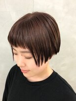 エンドリンク(endlink) ストレートミニボブ × レッドブラウン