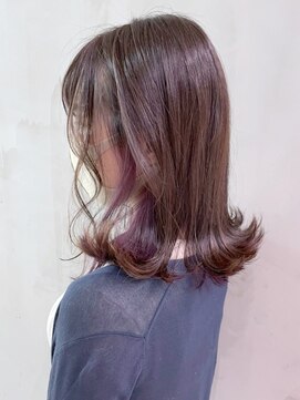 アルバム 銀座(ALBUM GINZA) インナーパープル_くびれミディイヤリングカラー_ba33229