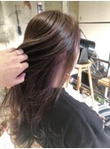 インナーカラーロングレイヤー顔まわりレイヤーカット