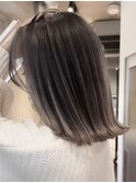 バレイヤージュハイライトグラデーションカラー白髪ぼかし