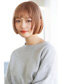 《Agu hair》ほんのり暖色がかわいいミニボブ