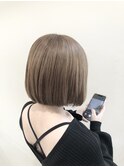 【熊谷】ミニボブ×ハイトーンベージュ