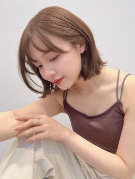 ユーフォリア 銀座本店(Euphoria) 耳掛けボブ　切りっぱなしボブ　シースルーバング　艶髪