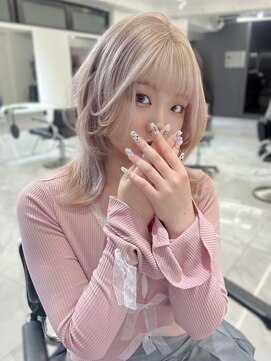 ランテルディ 渋谷(LANTERDIT) ハイトーン シルバーカラー ウルフレイヤー 韓国ヘア 透明感