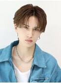 ニュアンスセンターパート 縮毛矯正 メンズパーマ 韓国