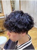 波巻きスパイラルパーマ 波巻きパーマシャドウパーマ20代天王寺