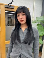 ラモード(LAMODE)&nbsp;ブルーブラック×ツヤ髪【髪質改善・縮毛矯正】