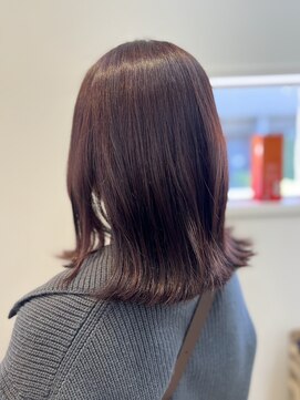シアアルン 新小岩店(SHEER alun) ワインレッド×ミディアム