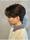 センターパートニュアンスパーマフェザーパーマ