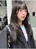 【レイヤーカット】韓国ヘア顔まわりカットロングレイヤー堀江