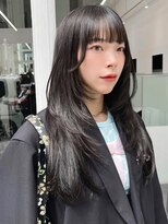 ニトバイアンキシム(nit by ahnkism)&nbsp;【レイヤーカット】韓国ヘア顔まわりカットロングレイヤー堀江
