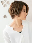 似合わせカットワンレン小顔丸みショートボブY戸田公園20代30代