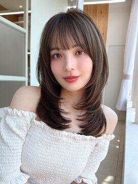 アフロート ディル(AFLOAT D'L) ◎似合わせカット顔まわりカット小顔レイヤー暗髪カラー☆