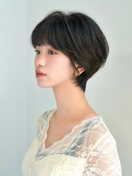 インセプション 銀座(INCEPTION) 切りっぱなしショート・ボブ/絶壁解消/前髪なし/40代/30代/丸顔