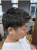 ツーブロックショート