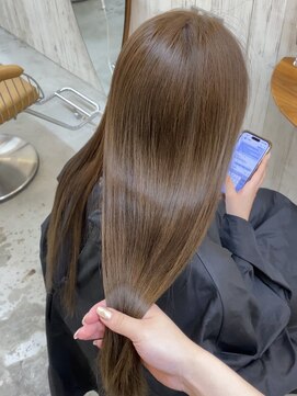 ロンドアジュール 横浜(Lond azur) オリーブグレー/ショート/前髪/レイヤー/髪質改善/縮毛矯正/横浜