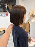 ボブ×ベージュブラウン