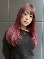 ビファインクーアヴェダ(Be fine coo AVEDA)&nbsp;ピンクブラウン　ハイトーングラデーションカラー　レイヤー/
