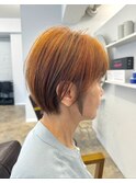 別府ショートボブ顔周りレイヤーカット髪質改善カラー