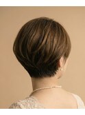 後ろ姿すっきり 丸みコンパクトショート 50代