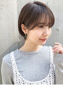 【mee.】 オフィスヘアアッシュブラウン毛先パーマ