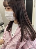プチレイヤーロング×ラベンダーブラウン