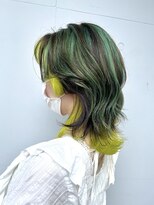 カリーナコークス 原宿 渋谷(Carina COKETH)&nbsp;グリーン/ウルフカット/インナーカラー/ダブルカラー/オージュア