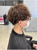 波巻きスパイラルツイストスパイラルパーママッシュメンズヘア